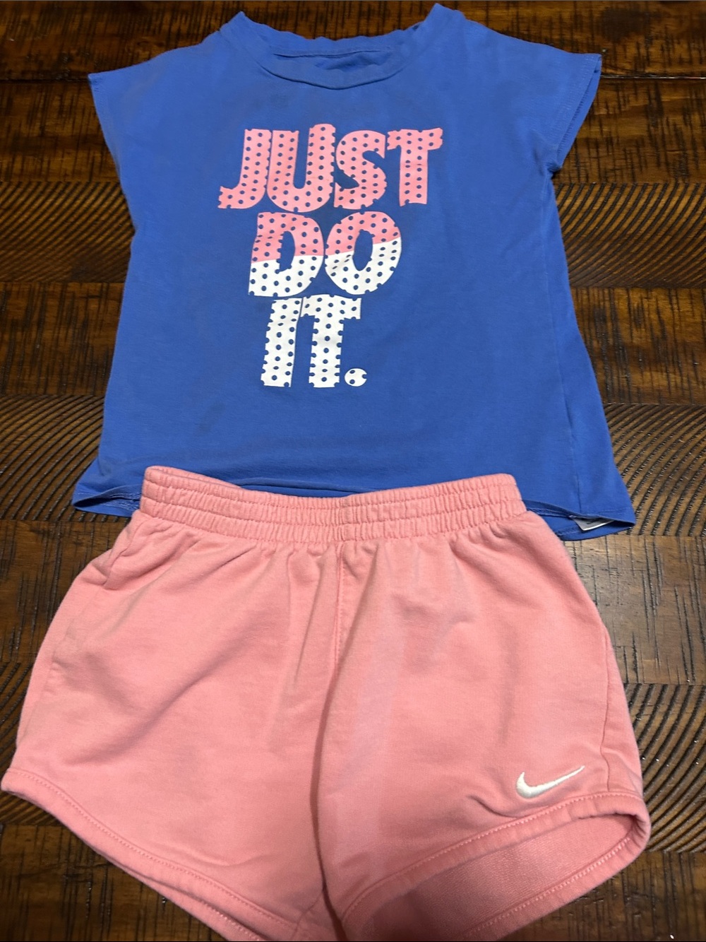 Nike Royal Blue Tee with Pink Graphic